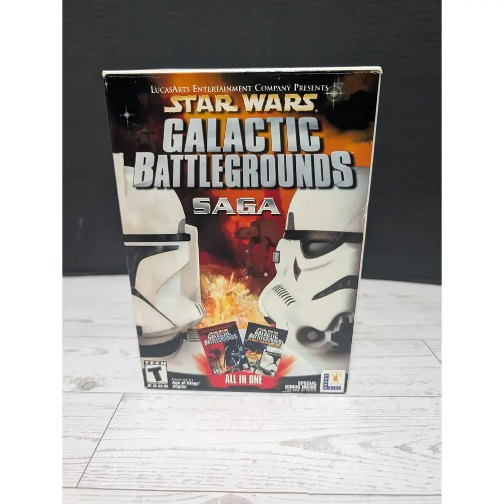 Star Wars Galactic Battlegrounds Saga PC Complete In Small Box Lucas Arts CIB